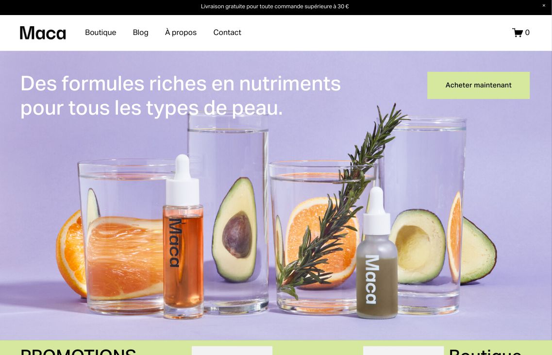 Parfait pour les boutiques de produits de beauté