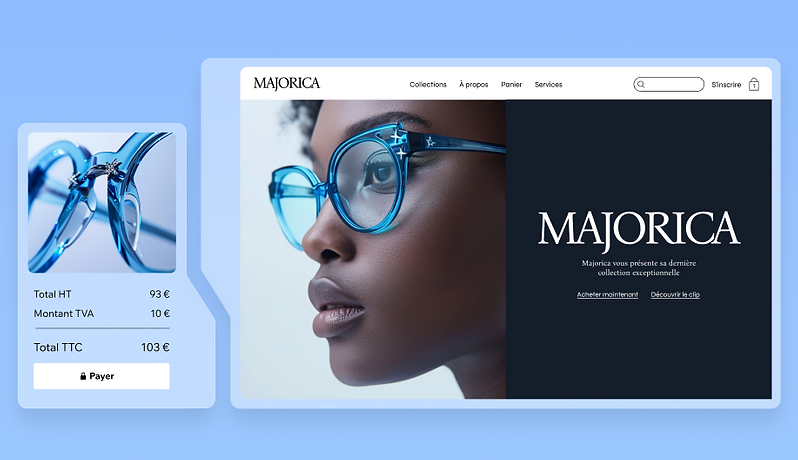Conçu pour une boutique de lunettes